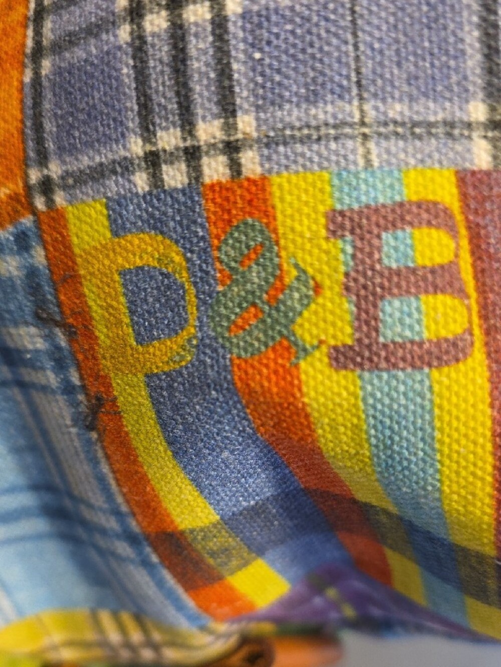 Doone & Bourke Madras Plaid Patchwork "Ant Picnic" Satchel & Card Case - Picture 2 of 13